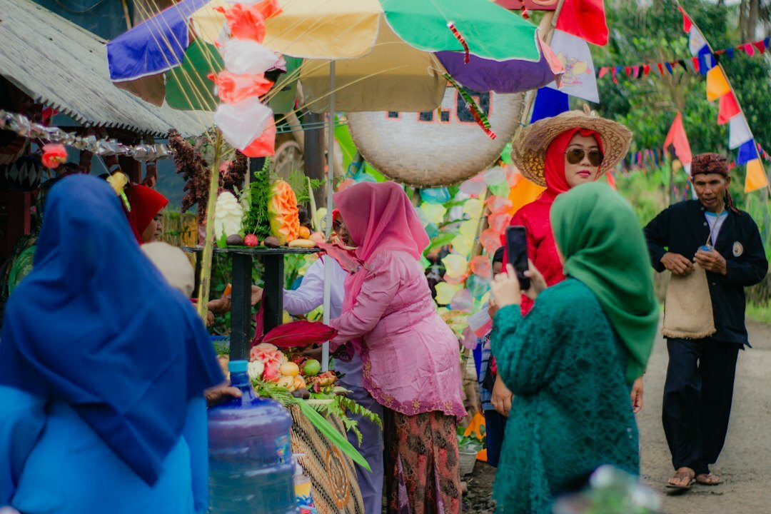people exploring different traditions